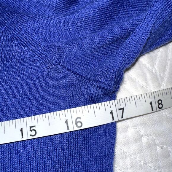 Lilly Pulitzer Womens Size Medium Royal Blue Zipper Back 3/4 Sleeve Sweater - Picture 6 of 7